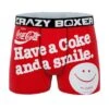 CRAZYBOXER Coca-Cola Have A Coke And A Smile Men's Boxer Briefs (Tin) -Crazyboxer Sales Store CBCOC01SMIL 0