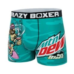 CRAZYBOXER Mountain Dew Baja Blast Men's Boxer Briefs (Creative Packaging) -Crazyboxer Sales Store CBDEW0103BAJAN 4