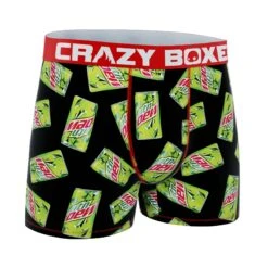 CRAZYBOXER Mountain Dew Can Men's Boxer Briefs -Crazyboxer Sales Store CBDEW0103CAN1 3