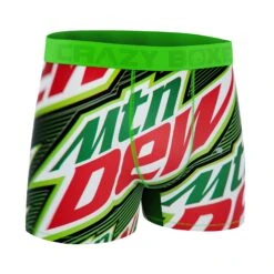 CRAZYBOXER Mountain Dew Logo Men's Boxer Briefs (Creative Packaging) -Crazyboxer Sales Store CBDEW0103CAN2N 3