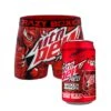 CRAZYBOXER Mountain Dew Code Red Men's Boxer Briefs (Creative Packaging) -Crazyboxer Sales Store CBDEW0103CODEN 0