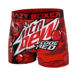 CRAZYBOXER Mountain Dew Code Red Men's Boxer Briefs (Creative Packaging) -Crazyboxer Sales Store CBDEW0103CODEN 4