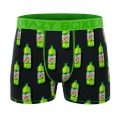 CRAZYBOXER Mountain Dew Bottles Men's Boxer Briefs (2 Pack) -Crazyboxer Sales Store CBDEW0103X2C1 3