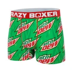 CRAZYBOXER Moutain Dew Logo Men's Boxer Briefs -Crazyboxer Sales Store CBDEW01LOGO 4
