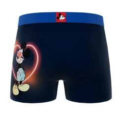 CRAZYBOXER Disney Mickey Neon Love Men's Boxer Briefs -Crazyboxer Sales Store CBDIS0102BLU2 2
