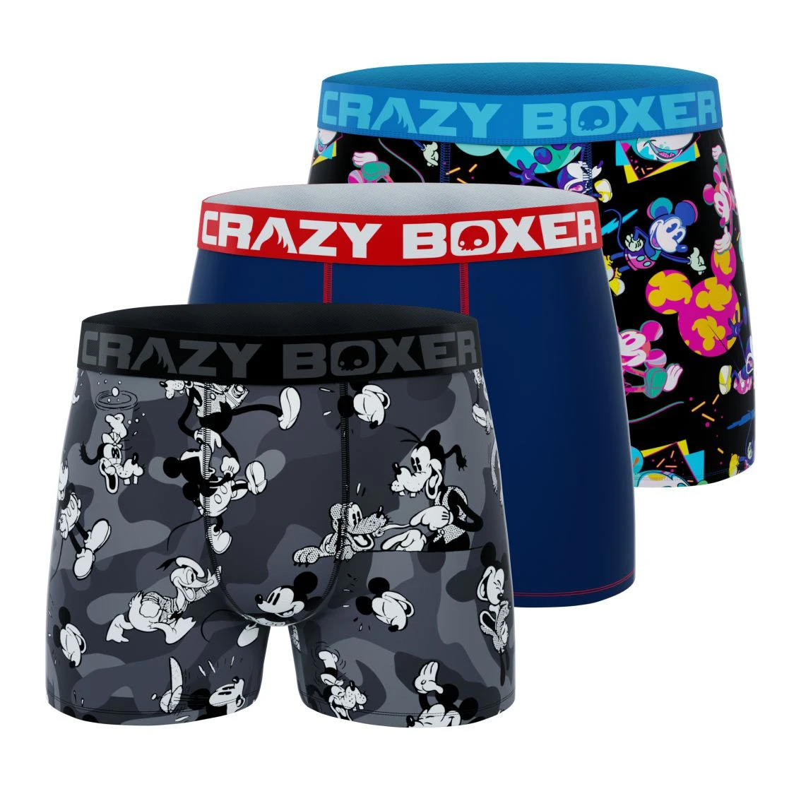 CRAZYBOXER Disney Retro Men's Boxer Briefs (3-Pack) 3 CRAZYBOXER Disney Retro Men's Boxer Briefs (3-Pack)