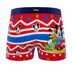 CRAZYBOXER Disney Mickey And Pluto Xmas Men's Boxer Briefs (2 Pack) -Crazyboxer Sales Store CBDIS0106X2A2 5