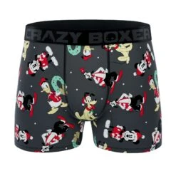 CRAZYBOXER Disney Mickey And Pluto Xmas Men's Boxer Briefs (2 Pack) -Crazyboxer Sales Store CBDIS0106X2A2 6
