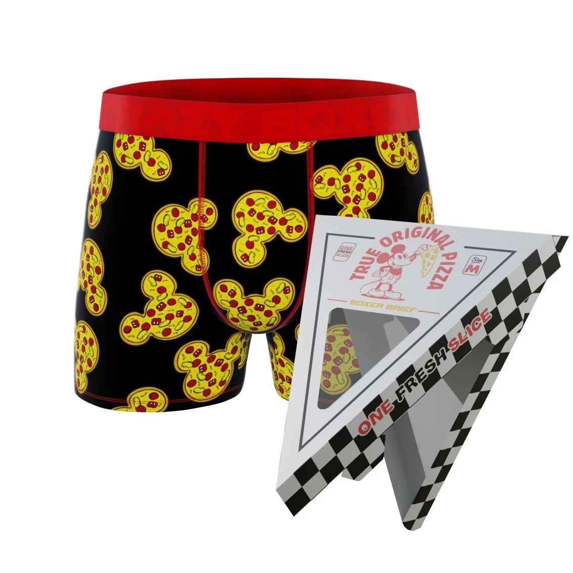 CRAZYBOXER Disney Mickey Pizza Men's Boxer Briefs (Creative Packaging) 3 CRAZYBOXER Disney Mickey Pizza Men's Boxer Briefs (Creative Packaging)