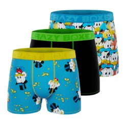 CRAZYBOXER Disney Donald Duck And Uncle Scrooge's Money Men's Boxer Briefs (3 Pack)