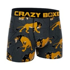 CRAZYBOXER Disney Lion King Scar Men's Boxer Briefs -Crazyboxer Sales Store CBDIS0108SCAR 3