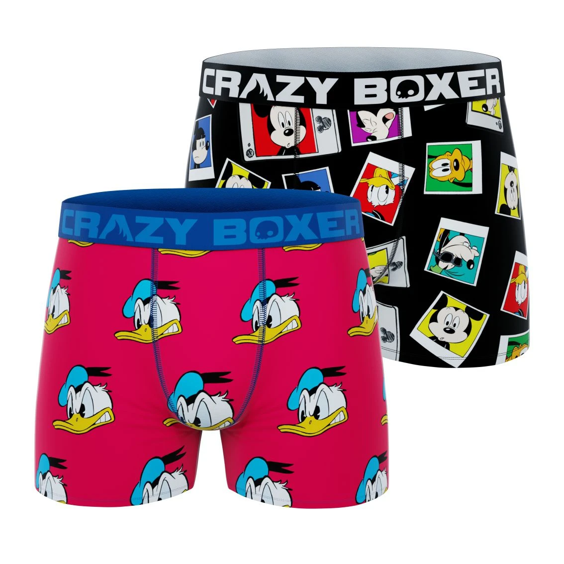 CRAZYBOXER Disney Friends Pictures Men's Boxer Briefs (Pack 2) 3 CRAZYBOXER Disney Friends Pictures Men's Boxer Briefs (Pack 2)