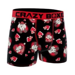 CRAZYBOXER Disney Mickey Valentine Men's Boxer Briefs -Crazyboxer Sales Store CBDIS0109BLACK 3