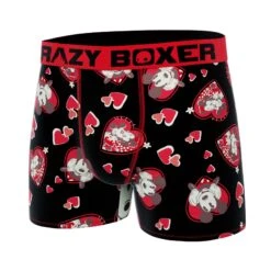 CRAZYBOXER Disney Mickey Valentine Men's Boxer Briefs -Crazyboxer Sales Store CBDIS0109BLACK 4