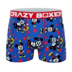 CRAZYBOXER Men's Disney Mickey Valentine Breathable Soft Boxer Briefs (Creative Packaging) -Crazyboxer Sales Store CBDIS0109COUPN 1