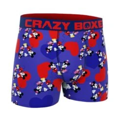 CRAZYBOXER Disney Mickey Valentine Red Men's Boxer Briefs 8 CRAZYBOXER Disney Mickey Valentine Red Men's Boxer Briefs -Crazyboxer Sales Store CBDIS0109PURP 3