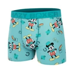 CRAZYBOXER Disney Mickey Saint Patrick Men's Boxer Briefs -Crazyboxer Sales Store CBDIS0109STPA 4