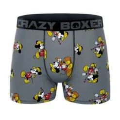 CRAZYBOXER Disney Mickey Mouse Men's Boxer Briefs (2 Pack) -Crazyboxer Sales Store CBDIS0110X2A1 3