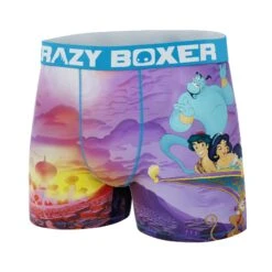 CRAZYBOXERDisney Aladdin Character Men's Boxer Briefs (Creative Packaging) -Crazyboxer Sales Store CBDIS01ALAXN 4