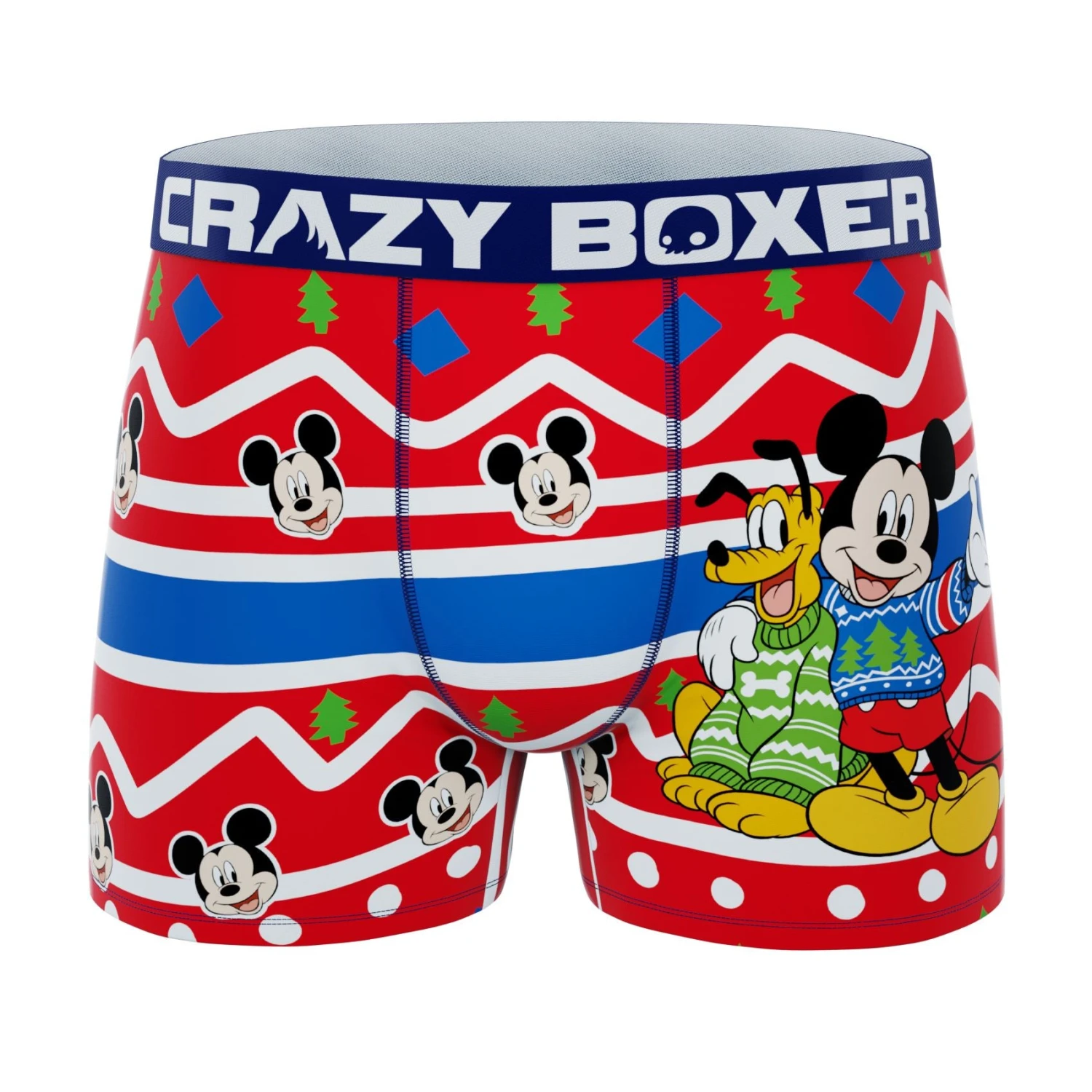 CRAZYBOXER Disney Mickey And Pluto Xmas Men's Boxer Briefs 3 CRAZYBOXER Disney Mickey And Pluto Xmas Men's Boxer Briefs