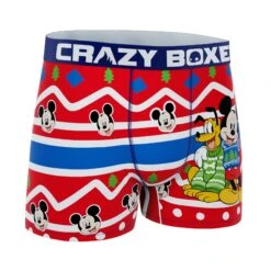 CRAZYBOXER Disney Mickey And Pluto Xmas Men's Boxer Briefs 8 CRAZYBOXER Disney Mickey And Pluto Xmas Men's Boxer Briefs -Crazyboxer Sales Store CBDIS01DINE1 3