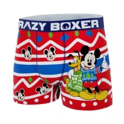 CRAZYBOXER Disney Mickey And Pluto Xmas Men's Boxer Briefs 9 CRAZYBOXER Disney Mickey And Pluto Xmas Men's Boxer Briefs -Crazyboxer Sales Store CBDIS01DINE1 4