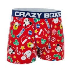 CRAZYBOXER Disney Mickey Xmas Spirit Men's Boxer Briefs 8 CRAZYBOXER Disney Mickey Xmas Spirit Men's Boxer Briefs -Crazyboxer Sales Store CBDIS01HOME 3