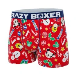 CRAZYBOXER Disney Mickey Xmas Spirit Men's Boxer Briefs 9 CRAZYBOXER Disney Mickey Xmas Spirit Men's Boxer Briefs -Crazyboxer Sales Store CBDIS01HOME 4