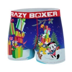 CRAZYBOXER Disney Mickey Gifts Galore Men's Boxer Briefs -Crazyboxer Sales Store CBDIS01MIST 4