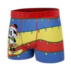 CRAZYBOXER Disney Mickey Holidays Xmas Ski Men's Boxer Briefs -Crazyboxer Sales Store CBDIS01VAGG 4
