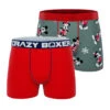 CRAZYBOXER Disney Mickey Mouse Xmas Men's Boxer Briefs (2 Pack) -Crazyboxer Sales Store CBDIS01X2A1 1