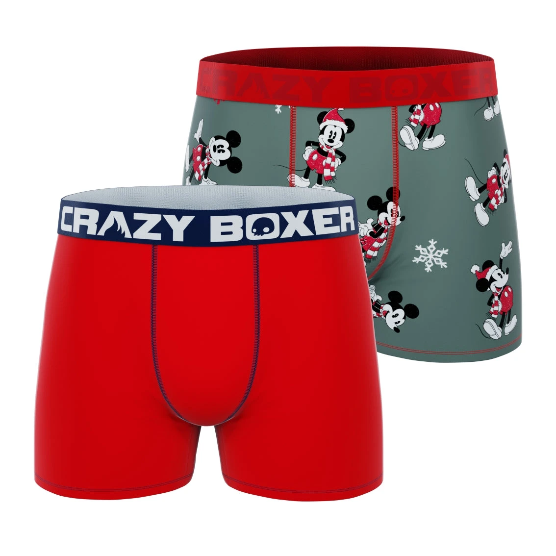 CRAZYBOXER Disney Mickey Mouse Xmas Men's Boxer Briefs (2 Pack) 3 CRAZYBOXER Disney Mickey Mouse Xmas Men's Boxer Briefs (2 Pack)