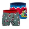 CRAZYBOXER Disney Mickey And Pluto Holidays Men's Boxer Briefs (2 Pack) -Crazyboxer Sales Store CBDIS01X2A2 1