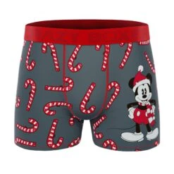 CRAZYBOXER Disney Mickey Xmas Cane Men's Boxer Briefs (2 Pack) -Crazyboxer Sales Store CBDIS01X2A3 4