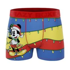 CRAZYBOXER Disney Mickey Xmas Cane Men's Boxer Briefs (2 Pack) -Crazyboxer Sales Store CBDIS01X2A3 6