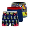 CRAZYBOXER Mire Cash Blue Men's Boxer Briefs (3 Pack) 2 CRAZYBOXER Mire Cash Blue Men's Boxer Briefs (3 Pack) -Crazyboxer Sales Store CBDYN0103X3C1 1
