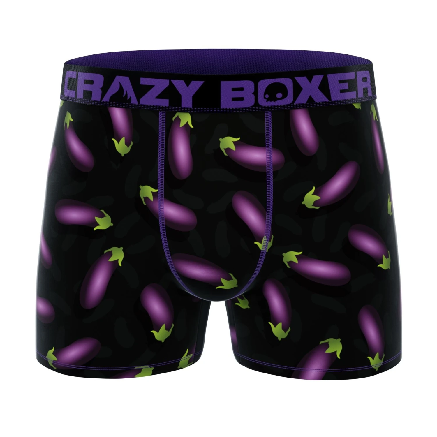 CRAZYBOXER Emoji Eggplant Men's Boxer Briefs 3 CRAZYBOXER Emoji Eggplant Men's Boxer Briefs