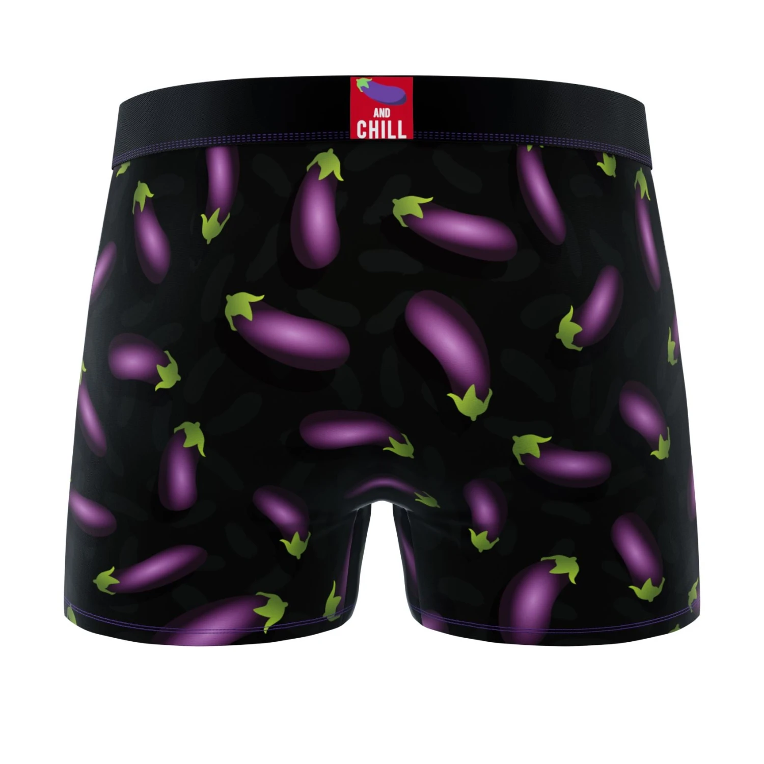 CRAZYBOXER Emoji Eggplant Men's Boxer Briefs 4 CRAZYBOXER Emoji Eggplant Men's Boxer Briefs - Image 2