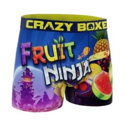 CRAZYBOXER Fruit Ninja Logo Men's Boxer Briefs -Crazyboxer Sales Store CBFRU0101PLA2 3