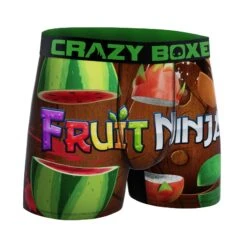 CRAZYBOXER Fruit Ninja Cutting Men's Boxer Briefs -Crazyboxer Sales Store CBFRU0101PLAC 3