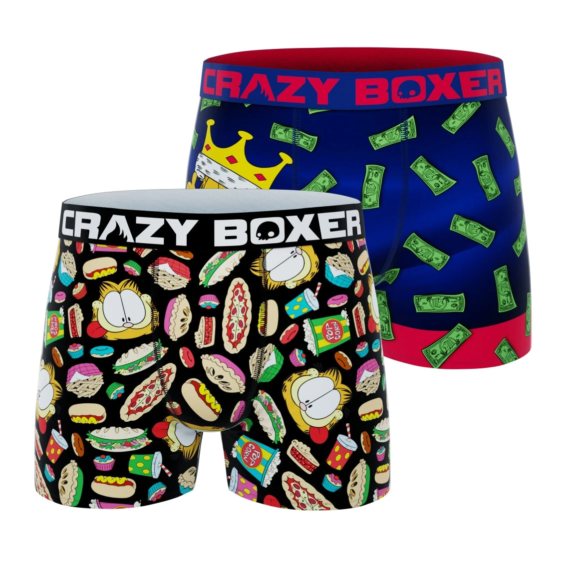CRAZYBOXER Garfield King Men's Boxer Briefs (2 Pack) 3 CRAZYBOXER Garfield King Men's Boxer Briefs (2 Pack)