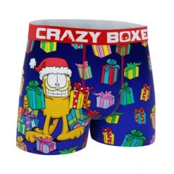 CRAZYBOXER Garfield Gift Holidays Men's Boxer Briefs 8 CRAZYBOXER Garfield Gift Holidays Men's Boxer Briefs -Crazyboxer Sales Store CBGAR0102GIFT 3