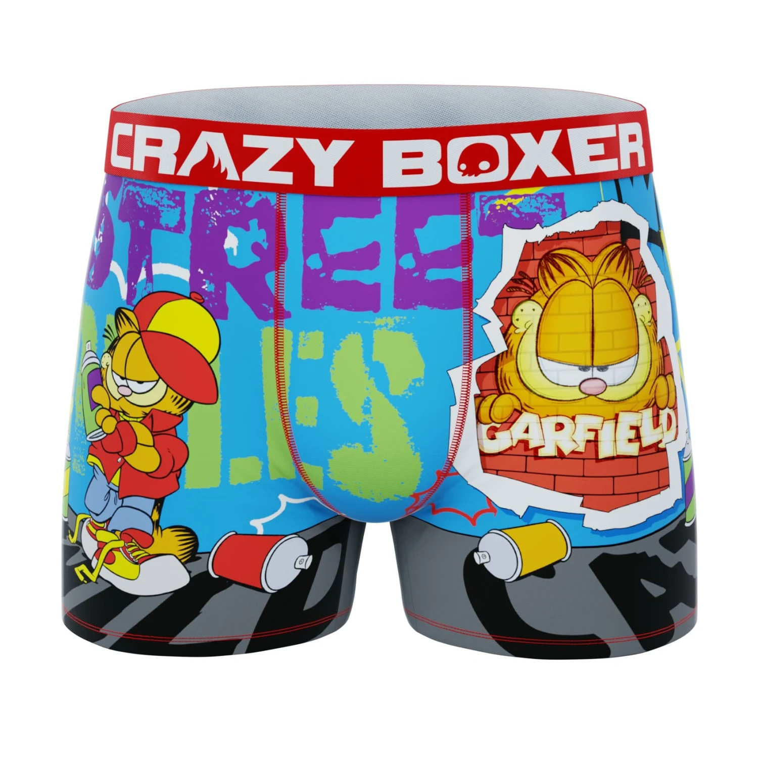 CRAZYBOXER Garfield Street Art Men's Boxer Briefs 3 CRAZYBOXER Garfield Street Art Men's Boxer Briefs