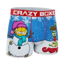 CRAZYBOXER Garfield Snowman Men's Boxer Briefs -Crazyboxer Sales Store CBGAR01SNOW 3