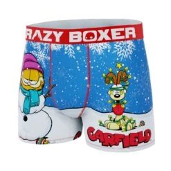 CRAZYBOXER Garfield Snowman Men's Boxer Briefs -Crazyboxer Sales Store CBGAR01SNOW 4
