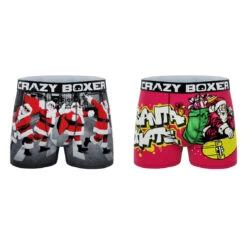 CRAZYBOXER Holidays Santa Men's Boxer Briefs (2 Pack) -Crazyboxer Sales Store CBHOL0101X2A1 4