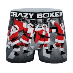 CRAZYBOXER Holidays Santa Men's Boxer Briefs (2 Pack) -Crazyboxer Sales Store CBHOL0101X2A1 5