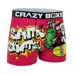 CRAZYBOXER Holidays Santa Skate Men's Boxer Briefs -Crazyboxer Sales Store CBHOL01XSKA 3