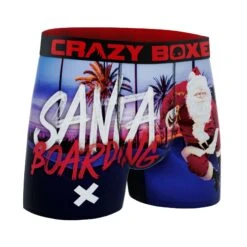CRAZYBOXER Holidays Santa Boarding Men's Boxer Briefs -Crazyboxer Sales Store CBHOL01XSUN 3