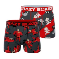 CRAZYBOXER The Incredibles Men's Boxer Briefs (Pack 2)